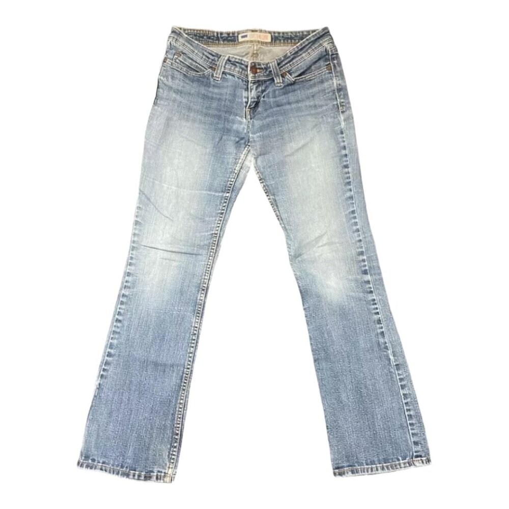 Levis Strauss Signature Low Rise Bootcut Faded Blue Jeans W31 X L29
